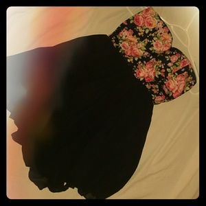 Strapless floral dress